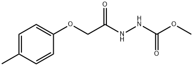 methyl 2-[(4-methylphenoxy)acetyl]hydrazinecarboxylate Struktur