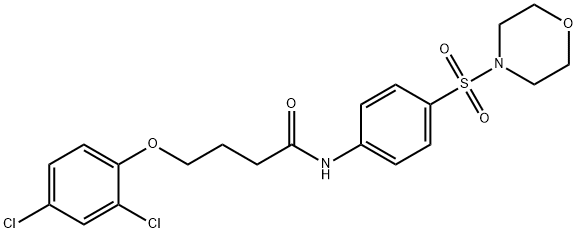 4-(2,4-dichlorophenoxy)-N-[4-(4-morpholinylsulfonyl)phenyl]butanamide Struktur