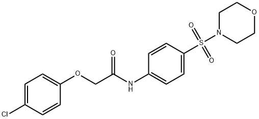 2-(4-chlorophenoxy)-N-[4-(morpholin-4-ylsulfonyl)phenyl]acetamide Struktur