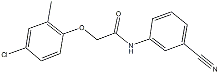 2-(4-chloro-2-methylphenoxy)-N-(3-cyanophenyl)acetamide Struktur