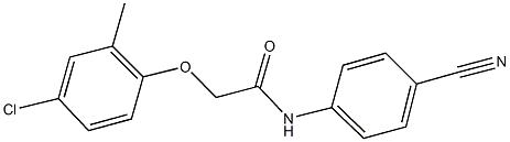 2-(4-chloro-2-methylphenoxy)-N-(4-cyanophenyl)acetamide Struktur