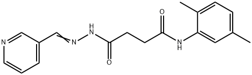 N-(2,5-dimethylphenyl)-4-oxo-4-[2-(3-pyridinylmethylene)hydrazino]butanamide Struktur