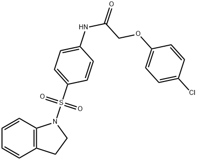 2-(4-chlorophenoxy)-N-[4-(2,3-dihydro-1H-indol-1-ylsulfonyl)phenyl]acetamide Struktur