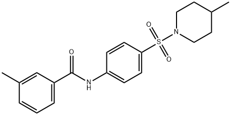 3-methyl-N-{4-[(4-methylpiperidin-1-yl)sulfonyl]phenyl}benzamide Struktur