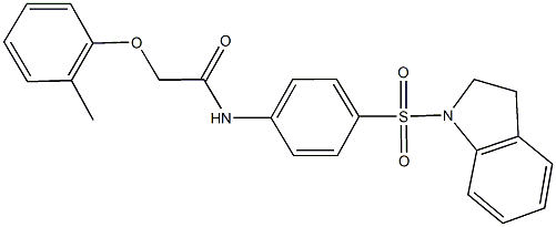 N-[4-(2,3-dihydro-1H-indol-1-ylsulfonyl)phenyl]-2-(2-methylphenoxy)acetamide Struktur