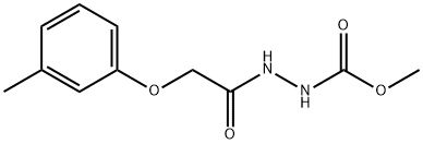 methyl 2-[(3-methylphenoxy)acetyl]hydrazinecarboxylate Struktur