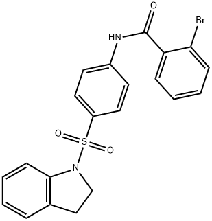 2-bromo-N-[4-(2,3-dihydro-1H-indol-1-ylsulfonyl)phenyl]benzamide Struktur