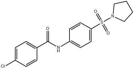 4-chloro-N-[4-(1-pyrrolidinylsulfonyl)phenyl]benzamide Struktur