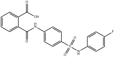 2-({4-[(4-fluoroanilino)sulfonyl]anilino}carbonyl)benzoic acid Struktur