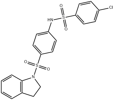 4-chloro-N-[4-(2,3-dihydro-1H-indol-1-ylsulfonyl)phenyl]benzenesulfonamide Struktur