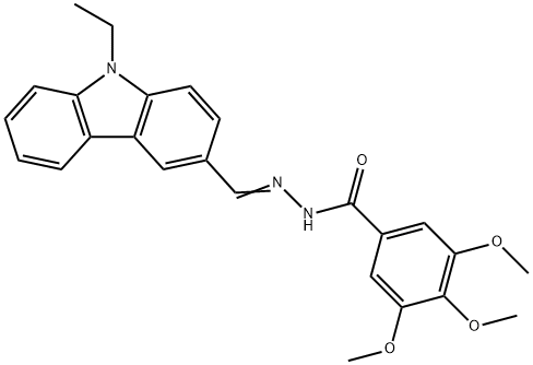 N'-[(9-ethyl-9H-carbazol-3-yl)methylene]-3,4,5-trimethoxybenzohydrazide Struktur