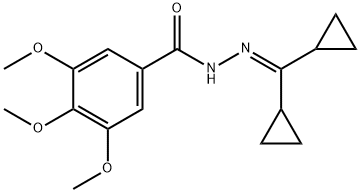 N'-(dicyclopropylmethylene)-3,4,5-trimethoxybenzohydrazide Struktur