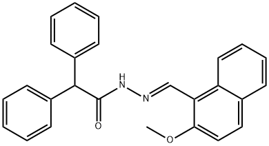 N'-[(2-methoxy-1-naphthyl)methylene]-2,2-diphenylacetohydrazide Struktur