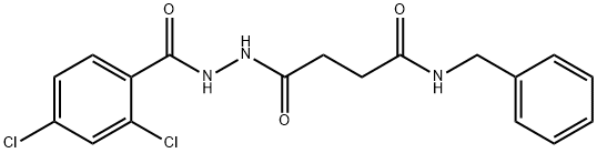 N-benzyl-4-[2-(2,4-dichlorobenzoyl)hydrazino]-4-oxobutanamide Struktur