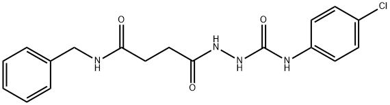 2-[4-(benzylamino)-4-oxobutanoyl]-N-(4-chlorophenyl)hydrazinecarboxamide Struktur