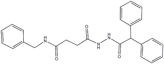 N-benzyl-4-[2-(diphenylacetyl)hydrazino]-4-oxobutanamide Struktur