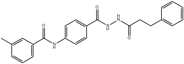 3-methyl-N-(4-{[2-(3-phenylpropanoyl)hydrazino]carbonyl}phenyl)benzamide Struktur