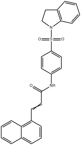 N-[4-(2,3-dihydro-1H-indol-1-ylsulfonyl)phenyl]-3-(1-naphthyl)acrylamide Struktur