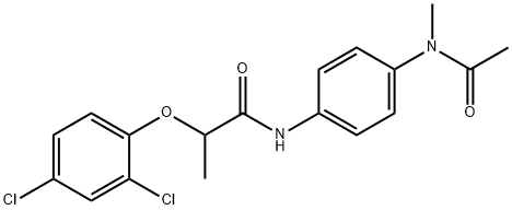 N-{4-[acetyl(methyl)amino]phenyl}-2-(2,4-dichlorophenoxy)propanamide Struktur