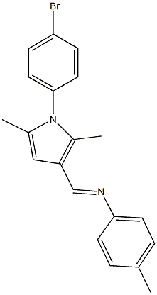 N-{[1-(4-bromophenyl)-2,5-dimethyl-1H-pyrrol-3-yl]methylene}-N-(4-methylphenyl)amine Struktur