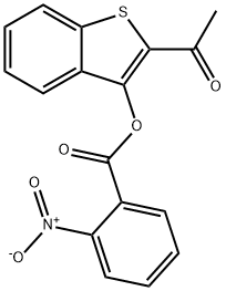 2-acetyl-1-benzothien-3-yl 2-nitrobenzoate Struktur