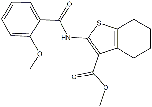 methyl 2-[(2-methoxybenzoyl)amino]-4,5,6,7-tetrahydro-1-benzothiophene-3-carboxylate Struktur