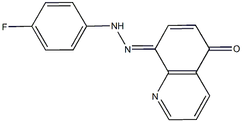 5,8-quinolinedione 8-[(4-fluorophenyl)hydrazone] Struktur