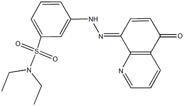 N,N-diethyl-3-[2-(5-oxo-8(5H)-quinolinylidene)hydrazino]benzenesulfonamide Struktur