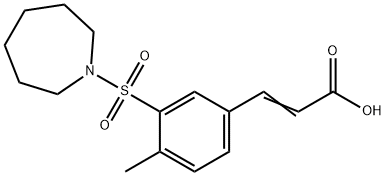 3-[3-(1-azepanylsulfonyl)-4-methylphenyl]acrylic acid Struktur