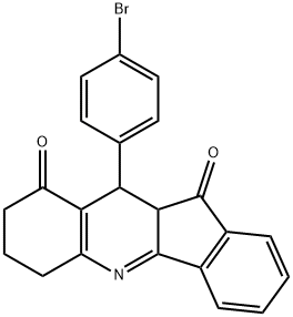 10-(4-bromophenyl)-7,8,10,10a-tetrahydro-6H-indeno[1,2-b]quinoline-9,11-dione Struktur