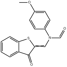 4-methoxyphenyl[(3-oxo-1-benzothien-2(3H)-ylidene)methyl]formamide Struktur