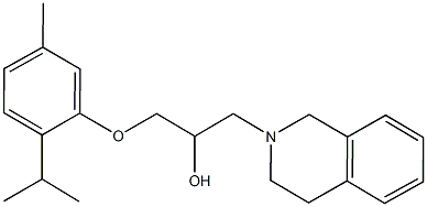 1-(3,4-dihydro-2(1H)-isoquinolinyl)-3-(2-isopropyl-5-methylphenoxy)-2-propanol Struktur