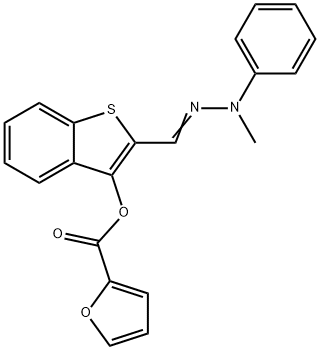 2-(2-methylbenzohydrazonoyl)-1-benzothien-3-yl 2-furoate Struktur