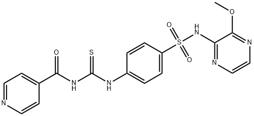 4-{[(isonicotinoylamino)carbothioyl]amino}-N-(3-methoxy-2-pyrazinyl)benzenesulfonamide Struktur