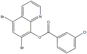 5,7-dibromo-8-quinolinyl 3-chlorobenzoate Struktur