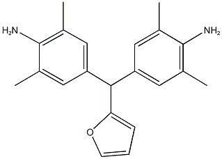 4-[(4-amino-3,5-dimethylphenyl)(2-furyl)methyl]-2,6-dimethylaniline Struktur