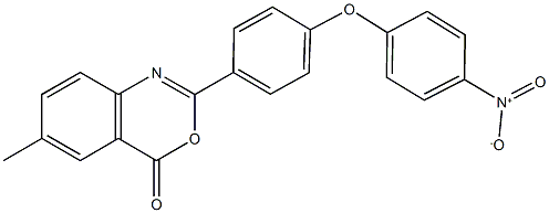 2-(4-{4-nitrophenoxy}phenyl)-6-methyl-4H-3,1-benzoxazin-4-one Struktur