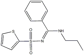 N-[phenyl(propylamino)methylene]-2-thiophenesulfonamide Struktur