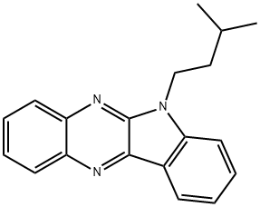 6-isopentyl-6H-indolo[2,3-b]quinoxaline Struktur