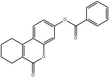 6-oxo-7,8,9,10-tetrahydro-6H-benzo[c]chromen-3-yl benzoate Struktur