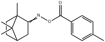 1,7,7-trimethylbicyclo[2.2.1]heptan-2-one O-(4-methylbenzoyl)oxime Struktur