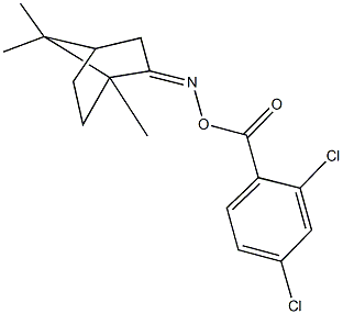 1,7,7-trimethylbicyclo[2.2.1]heptan-2-one O-(2,4-dichlorobenzoyl)oxime Struktur