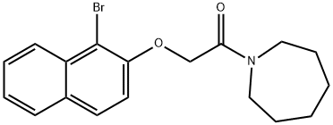 1-{[(1-bromo-2-naphthyl)oxy]acetyl}azepane Struktur