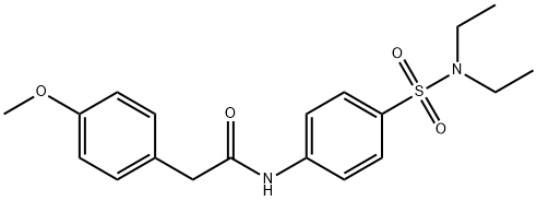 N-{4-[(diethylamino)sulfonyl]phenyl}-2-(4-methoxyphenyl)acetamide Struktur