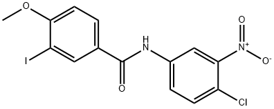 N-{4-chloro-3-nitrophenyl}-3-iodo-4-methoxybenzamide Struktur