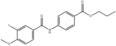 propyl 4-[(3-iodo-4-methoxybenzoyl)amino]benzoate Struktur