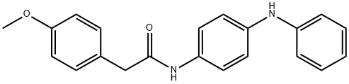 N-(4-anilinophenyl)-2-(4-methoxyphenyl)acetamide Struktur