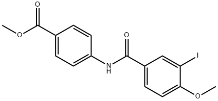 methyl 4-[(3-iodo-4-methoxybenzoyl)amino]benzoate Struktur