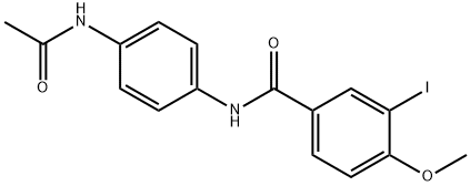 N-[4-(acetylamino)phenyl]-3-iodo-4-methoxybenzamide Struktur