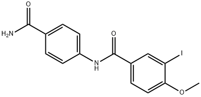 N-[4-(aminocarbonyl)phenyl]-3-iodo-4-methoxybenzamide Struktur